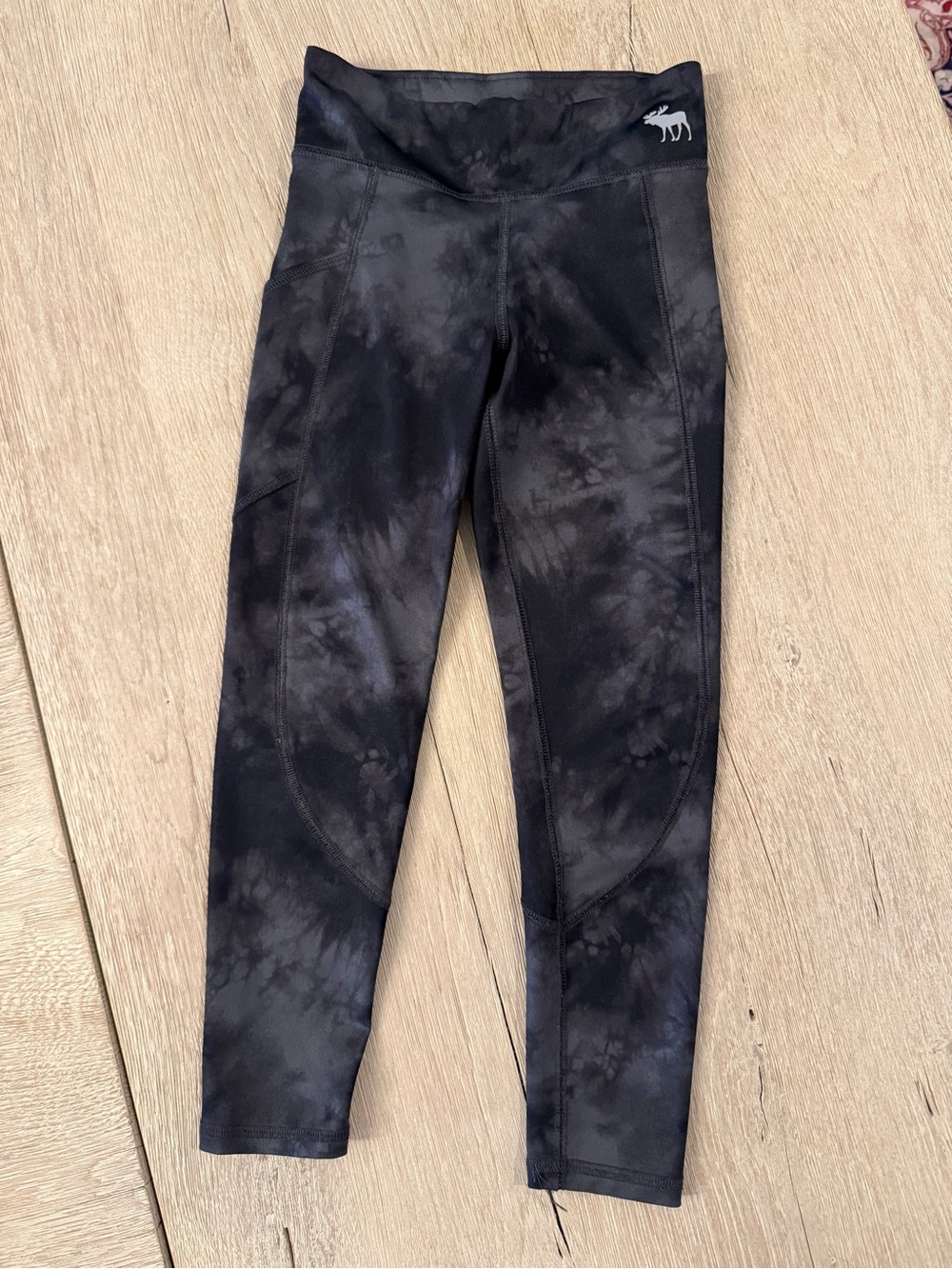 abercrombie kids Black Tie-Dye Leggings